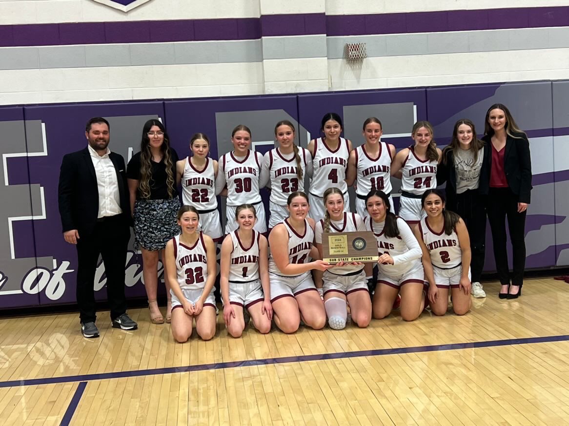 Wichita County Lady Indians 🏀beat Meade 72-42. The Lady Indians are back to back to sub state champions (2A) and have a 23-0 record entering the state tournament. #sportsinkansas
