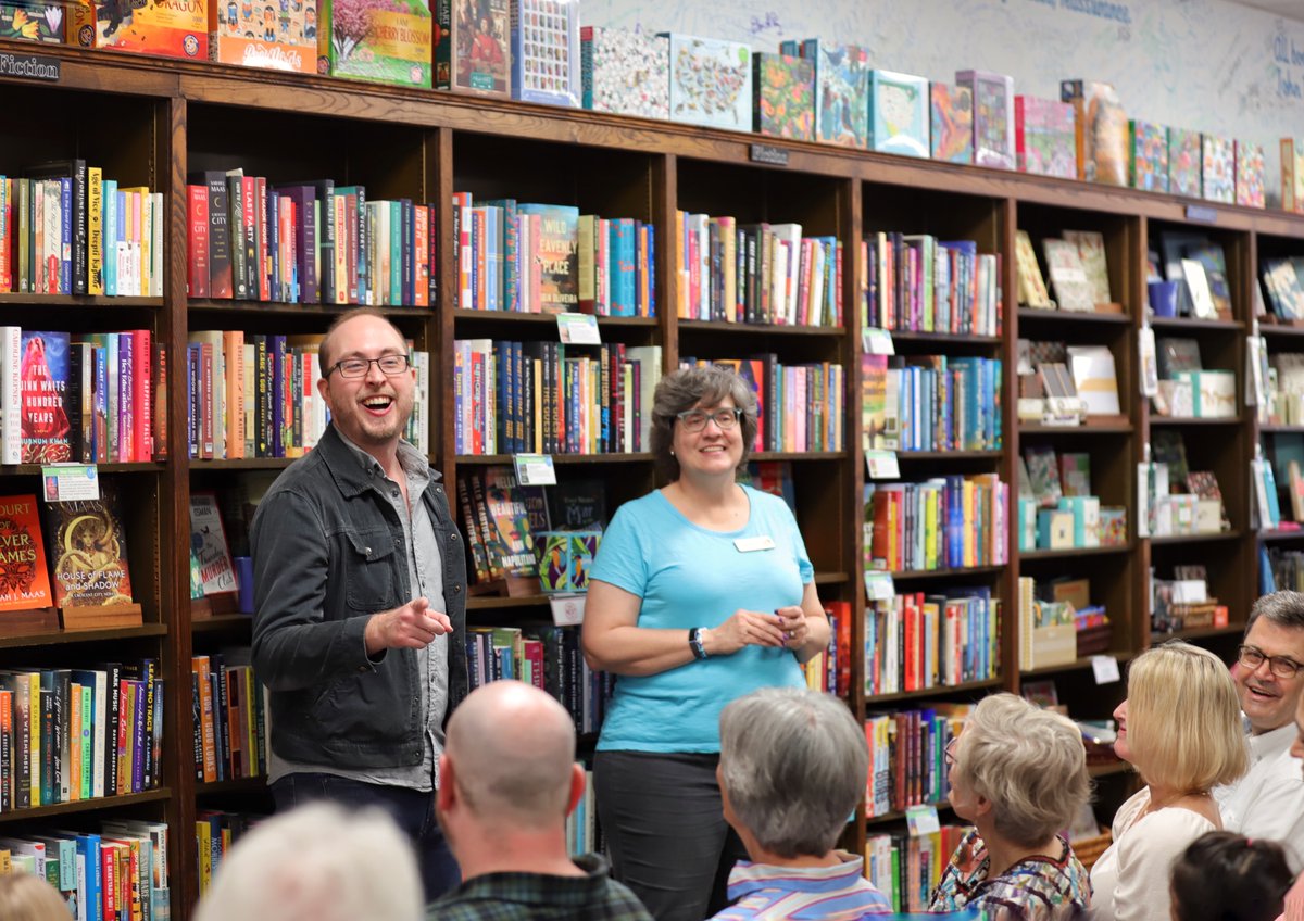 Blue Willow Bookshop (@bluewillowbooks) on Twitter photo Our dear friend & former Blue Willow bookseller <a href="/kirkreedstrom/">Kirk Reedstrom</a> came home to the bookshop tonight to celebrate the launch of his debut graphic novel series for emerging readers, DUCK AND MOOSE!
There were tears. There was laughter. It was a wonderful night. Congratulations, Kirk! Our dear friend & former Blue Willow bookseller <a href="/kirkreedstrom/">Kirk Reedstrom</a> came home to the bookshop tonight to celebrate the launch of his debut graphic novel series for emerging readers, DUCK AND MOOSE!
There were tears. There was laughter. It was a wonderful night. Congratulations, Kirk!