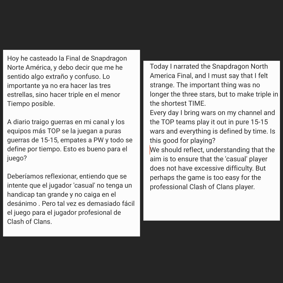 🇪🇦Comunicado y reflexión
🇬🇧 Release and Reflection
#clashofclans