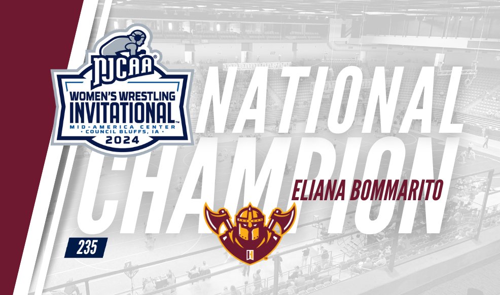 2⃣3⃣5⃣ 🏆 Indian Hills' Eliana Bommarito is the 2024 #NJCAAWrestle Women's Invitational Champion! 💪 njcaa.org/championships/…