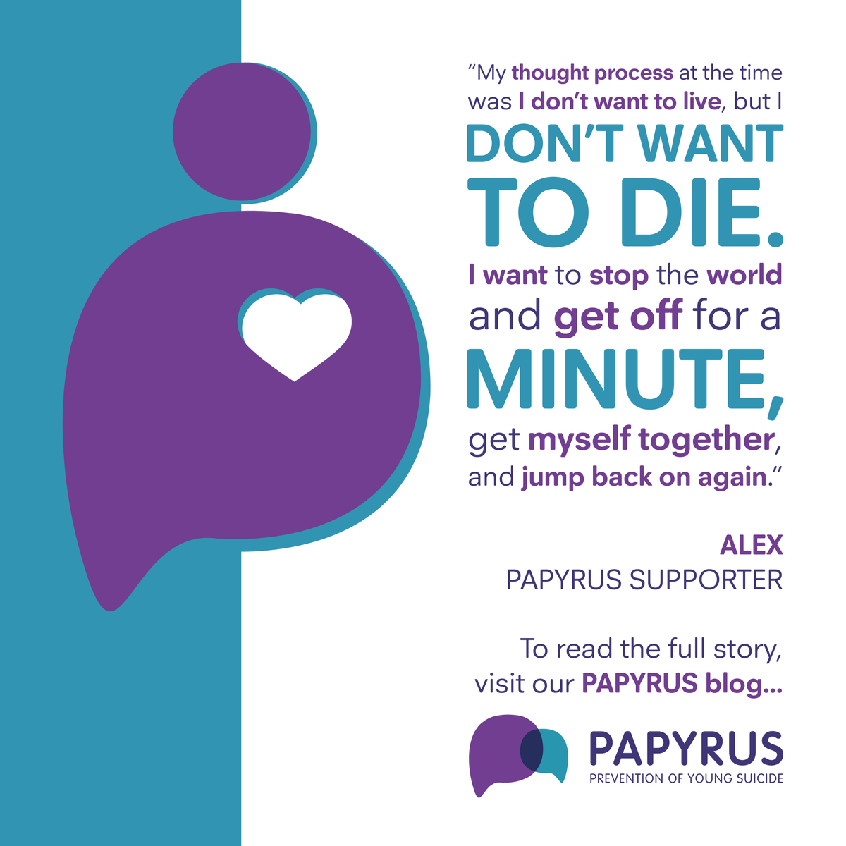In our latest Supporter Story, we spoke with PAPYRUS supporter Alex about his long-term struggle with suicidal thoughts and how he has rediscovered a passion for life following a suicide attempt in 2022.

Read Alex's story here: papyrus-uk.org/alex-story/ 
#suicideprevention