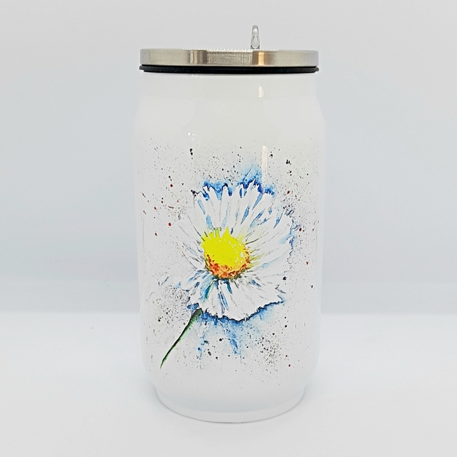 Keep your drink hot or cold wherever you are with this pretty thermos can-style travel mug. With my pretty daisy artwork it would make a lovely gift idea too art-by-lacey.sumupstore.com/product/daisy-… #UKGiftHour #UKGIftAM #daisy #thermos #travelmug #CraftBizParty #MHHSND #shopindie