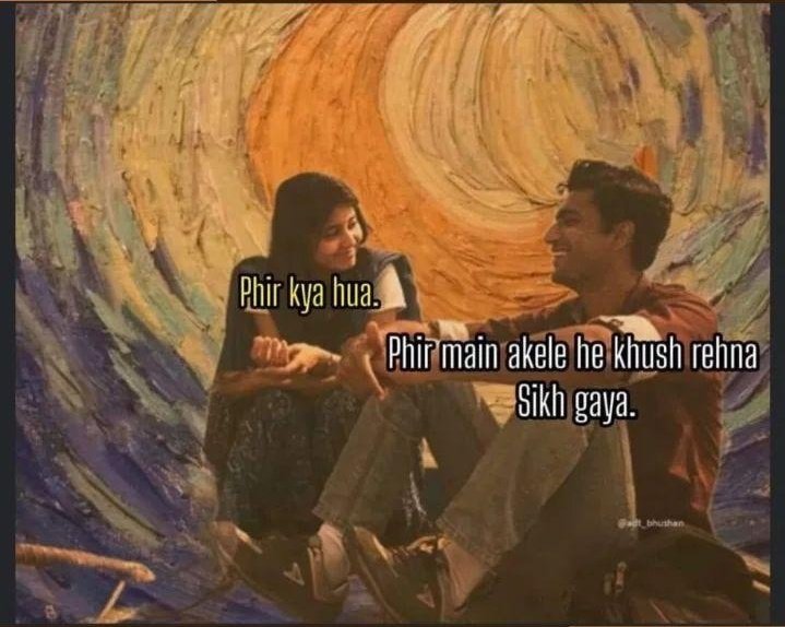 tweet_himanshu0's tweet image. Maza to akelepan me hi hai