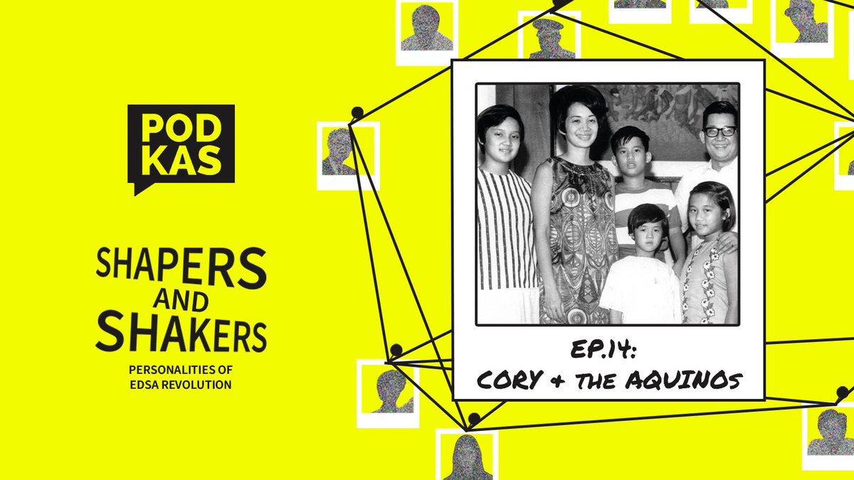 🚨 New Episode!🚨 
We resume our #ShapersAndShakers series with a focus on EDSA personalities! Our new episode interrogates the life and legacy of Cory and the Aquino family. Listen up! open.spotify.com/episode/2XbsbB…
