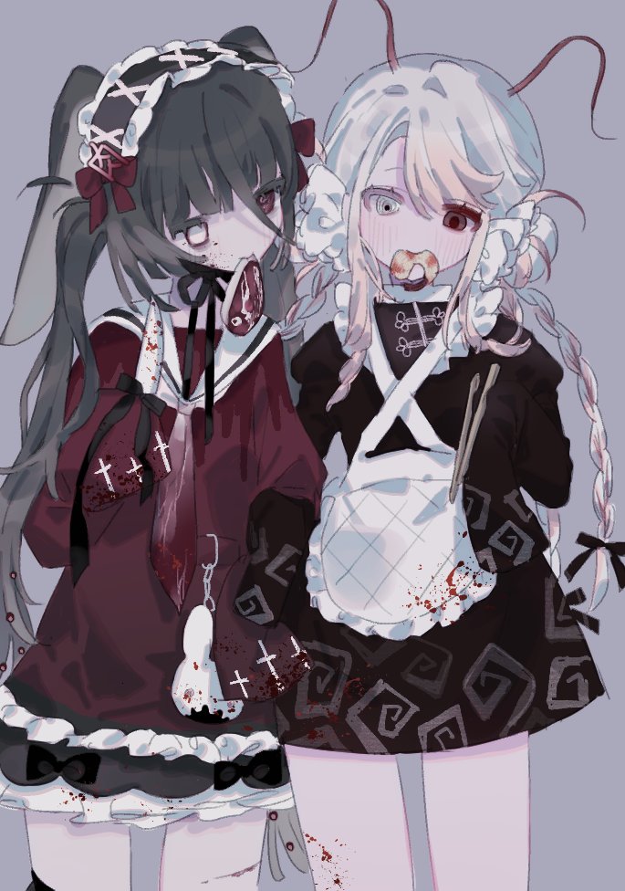 커미션 작업했습니다!
투샷 그리기 재밌네요..😋