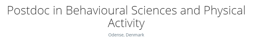 Danish Centre for Motivation and Behaviour Science (@driven_sdu) on Twitter photo We are hiring! Please retweet!
We are looking for an ambitious post-doc researcher to work on an exciting project linking behavioural science, digital health, and physical activity. Feel free to contact <a href="/NikosNtoumanis/">Nikos Ntoumanis</a> for more details.
More details:
…sd-saasfaprod1.fa.ocs.oraclecloud.com/hcmUI/Candidat… We are hiring! Please retweet!
We are looking for an ambitious post-doc researcher to work on an exciting project linking behavioural science, digital health, and physical activity. Feel free to contact <a href="/NikosNtoumanis/">Nikos Ntoumanis</a> for more details.
More details:
…sd-saasfaprod1.fa.ocs.oraclecloud.com/hcmUI/Candidat…