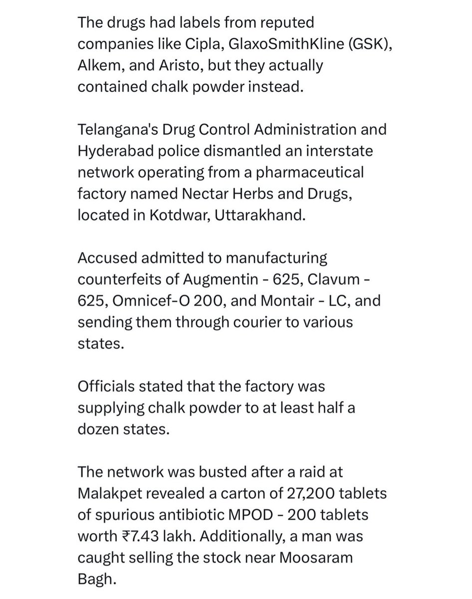 This is absolutely disgusting #Criminal #crime should be jailed and never released. Playing with #patientsafety #patients is #Zero #tolerance #counterfeit #medicine #India