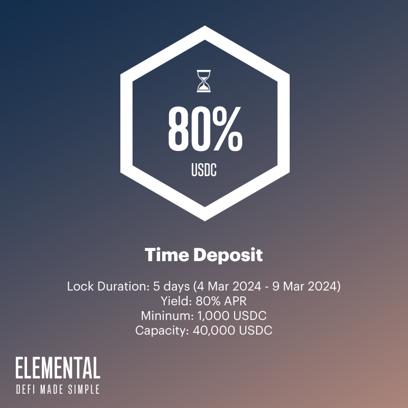 Presenting Elemental's latest product: Time Deposit ⌛️ 1/