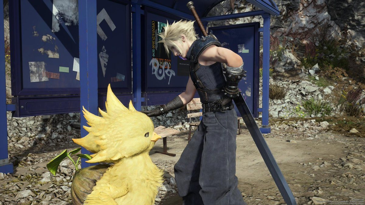 PhotomodeApp's tweet image. Another bus stop, another pet. #FinalFantasy7Rebirth