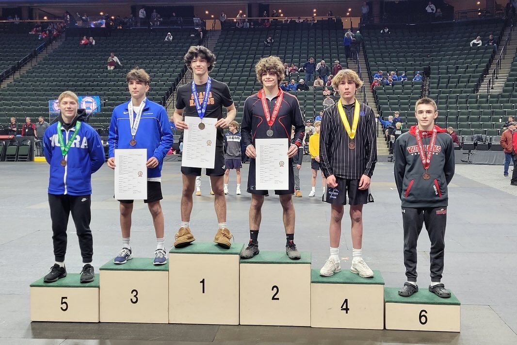 The STATE Wrestling results are in and WOW!!

Cooper Rowe - STATE CHAMPION!!! (152 pounds)

Jack Nelson - STATE RUNNER-UP!! (139 pounds)

Cole Munsterteiger - 6th PLACE! (127 pounds)

CONGRATS to all athletes and coaches!