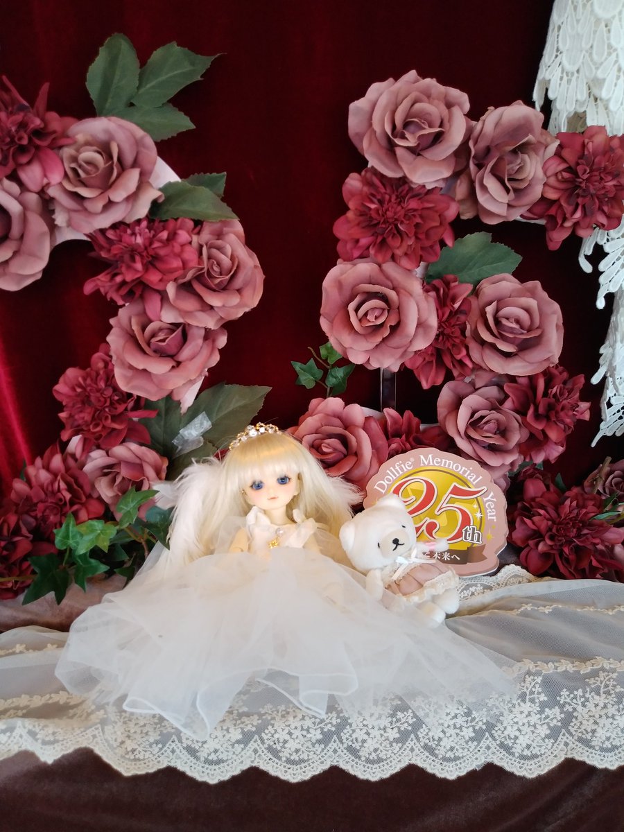 Biwakodoll's tweet photo. 前の画像に文入れるの忘れてた（笑）　今日は雛まつりなので、凛里香以外みんなお着物。もちろん、セレモニーもお着物で挑むで。ちなみに、一人ずつのSDハッピーバースデー写真もあげとく。
#びわこ家のドール達　#sd76　#sdm48　#幼天使美加 https://t.co/dBMBiGVl4e