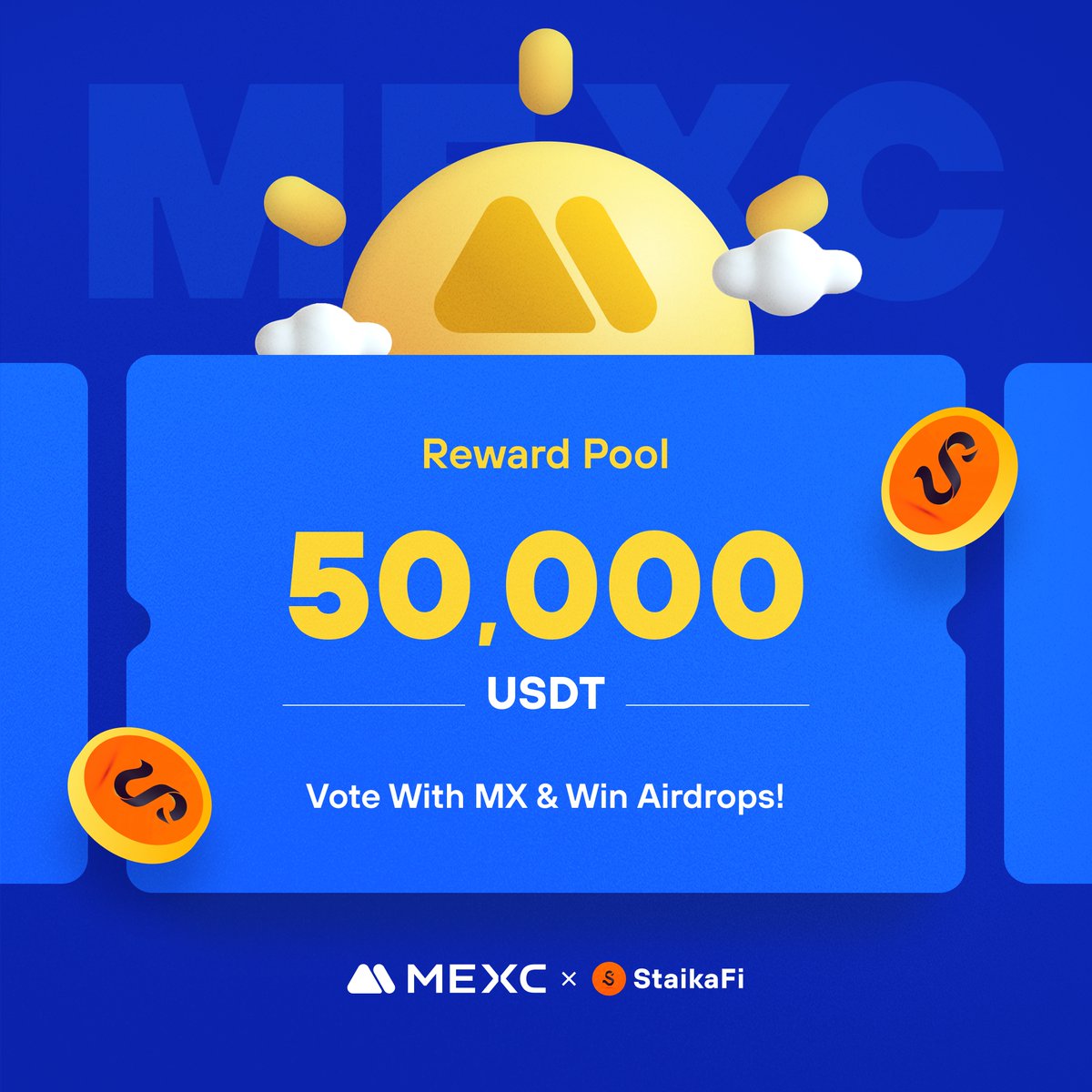 MEXC's tweet photo. .@StaikaFi_Chain seamlessly integrating reward-bearing tokens, collateralizing assets, and borrowing stablecoins, is coming to #MEXCKickstarter 🚀

🗳Vote with $MX to share massive airdrops
📈 $STAIKA/USDT Trading: 2024-03-04 09:00 (UTC)

Details: https://t.co/FXYsbH6kY1 https://t.co/feBLDGg9w8