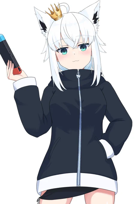 「ふふん白上の勝ち〜」#絵フブキ 
