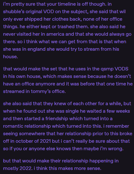 wilburgo_piss's tweet photo. (Not my words)

Regarding the timeline made by @Anon42157950182 , someone sent me interesting food for thought.

#WilburSupportSquad #WilburSoot https://t.co/2mhUdwBwif