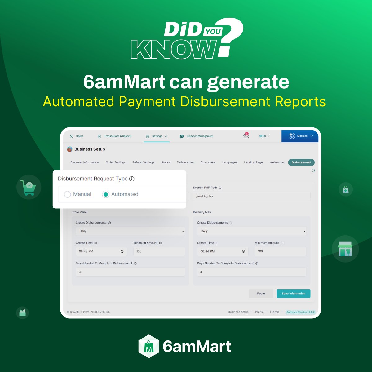 6amTech's tweet image. Escape the chaos with 6amMart's Automated Disbursement Reports! 🚀 Set frequency, forget hassles. 🔄💰 Explore perks like scheduling, customization, and eligibility criteria. Your hassle-free eCommerce journey starts here! 
👉 6ammart.app 

#6amTech #eCommerce