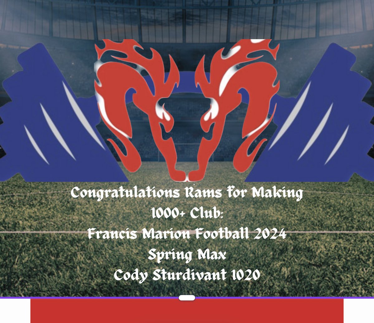 Congratulations on a great job in the weight room!! Many more players to come!! 💪🏾#NOW