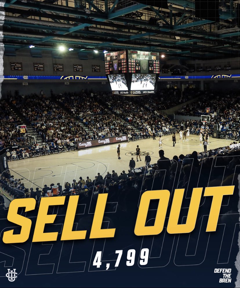 UCI Men's Basketball (@ucimbb) on Twitter photo 🚨 SELLOUT CROWD 🚨
Anteaters pack out the arena for Homecoming and record their first sellout in the <a href="/brencenter/">Bren Events Center</a> since 2020. Thank you to everyone who came out! RIP ‘EM!!
#TogetherWeZot | #DefendTheBren 🚨 SELLOUT CROWD 🚨
Anteaters pack out the arena for Homecoming and record their first sellout in the <a href="/brencenter/">Bren Events Center</a> since 2020. Thank you to everyone who came out! RIP ‘EM!!
#TogetherWeZot | #DefendTheBren
