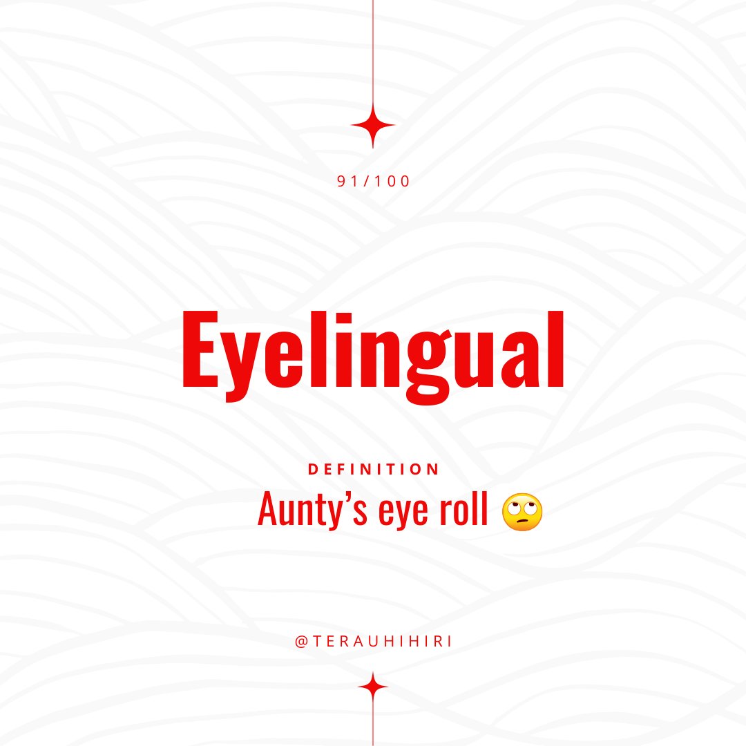 Tag your 'eyelingual' mates 👀 #AuntysEyeRoll #100DayPlan