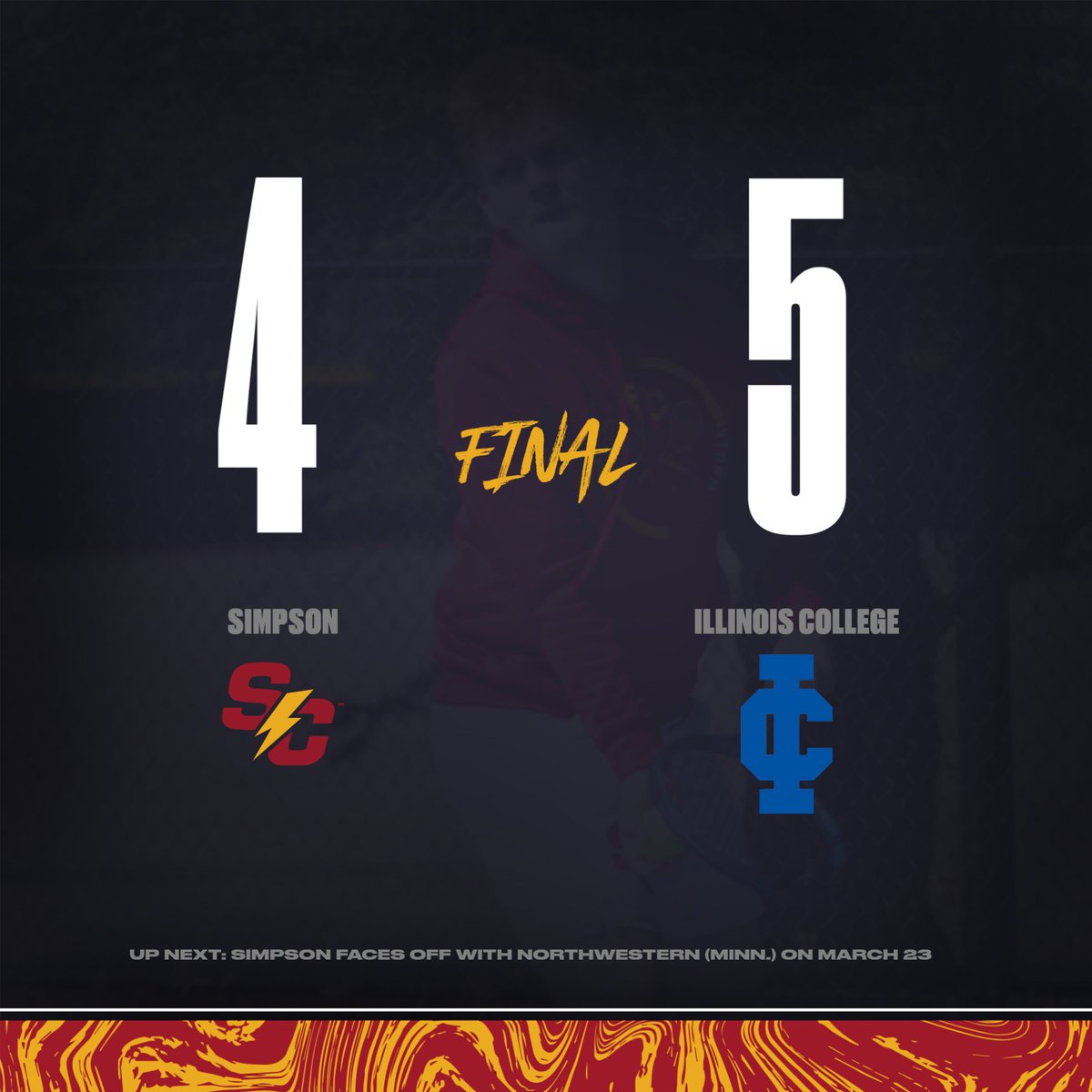 The Storm played a road doubleheader at host Principia today.

After rebounding from a tough first match, the Storm took Illinois College to the wire, narrowly falling by a score of 5-4.

📰 tinyurl.com/wr63p99n

#rollriversMTN