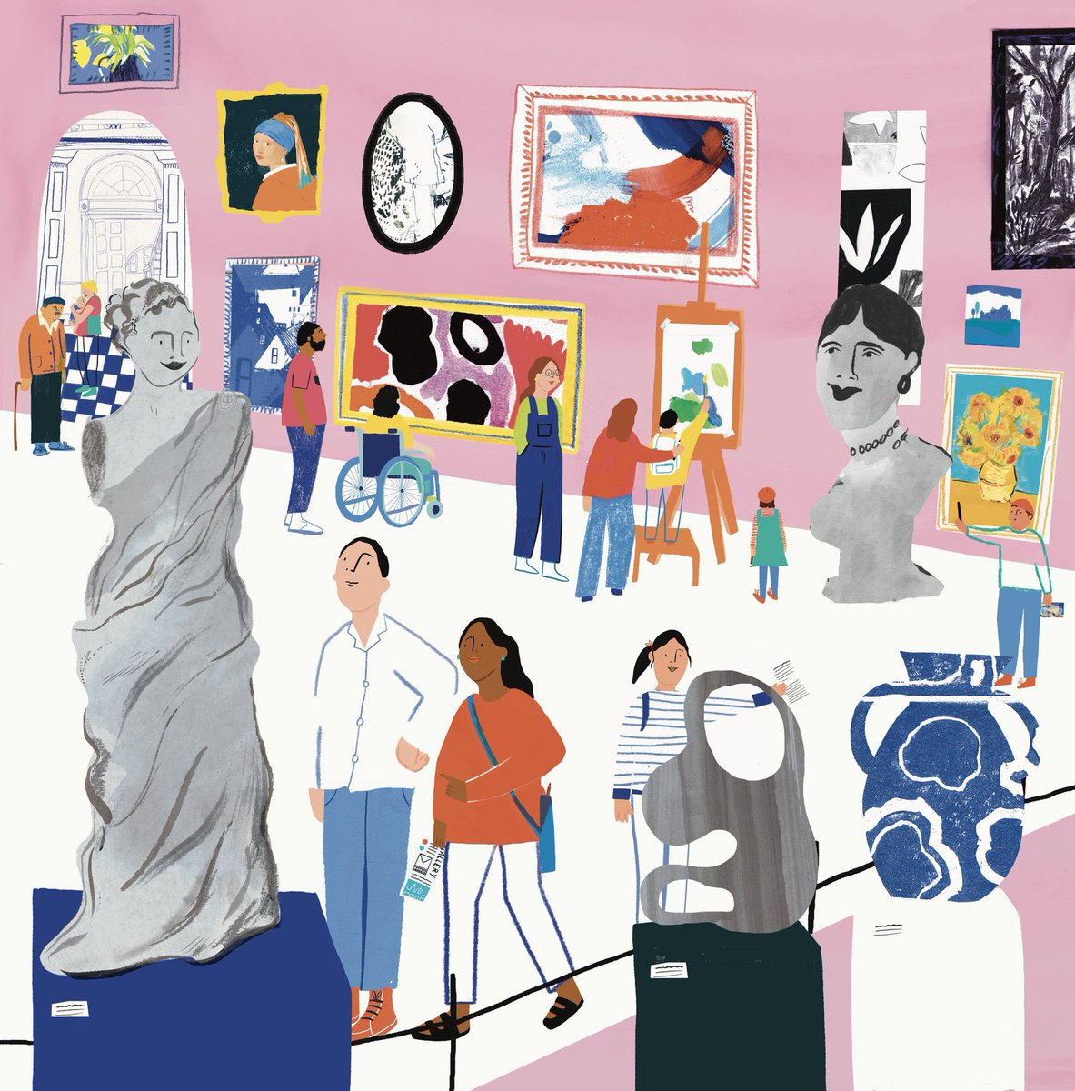 Here’s a cover illustration for the wonderful <a href="/AquilaMag/">AQUILA Magazine</a>’s Art Show Issue! 

Currently open for commissions across editorial, publishing, murals &amp; branding! 

See more at faytrooteillustration.com 

#art #illustration #art #design #museum #collage #artshare #portfolio #friday