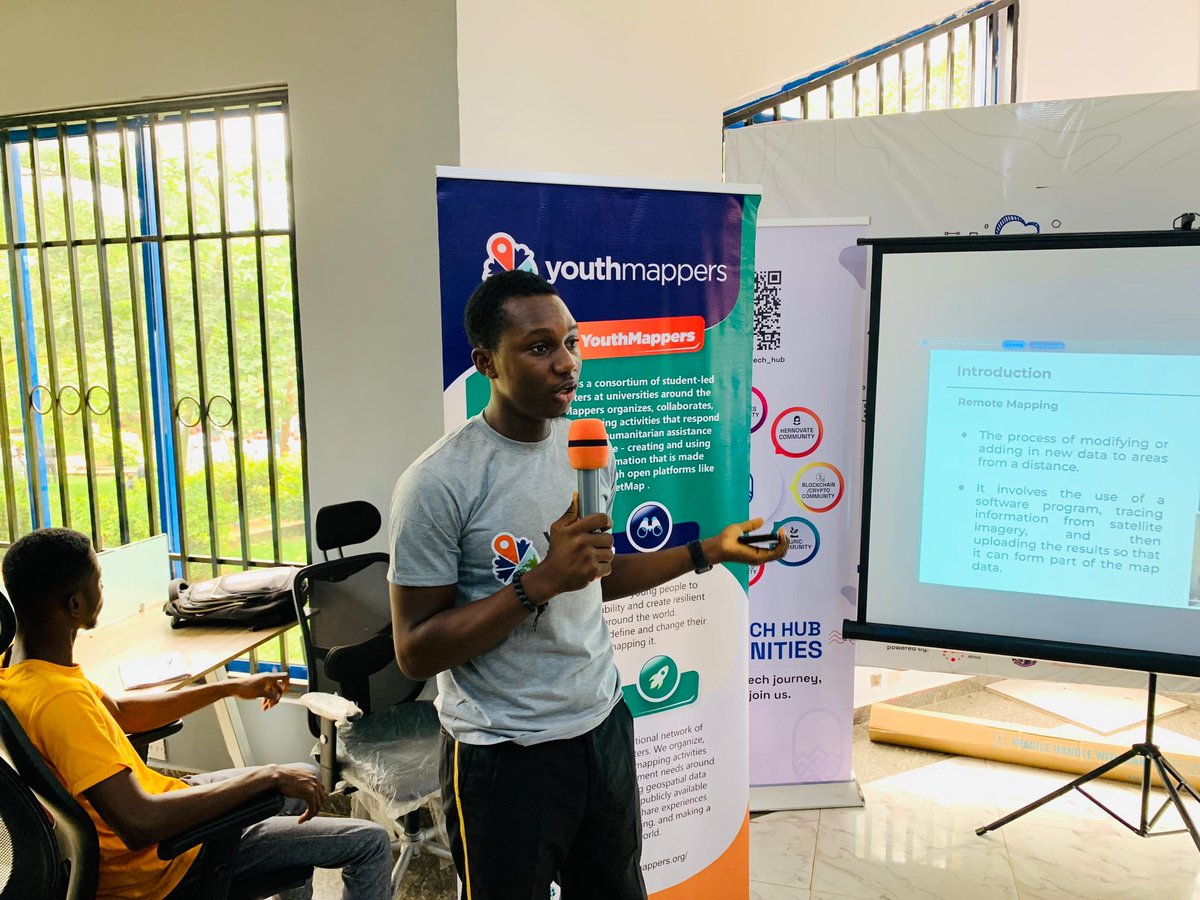 YouthMapperFUTA's tweet image. A huge shout out to our amazing speakers 🥳 @vickystickz @ola_theCoder @merczcord @FemdamCladof... Sharing their insights and experience on the power of #OpenData in ensuring a sustainable urban development. And to our sponsor @youthmappers 🌍🎊