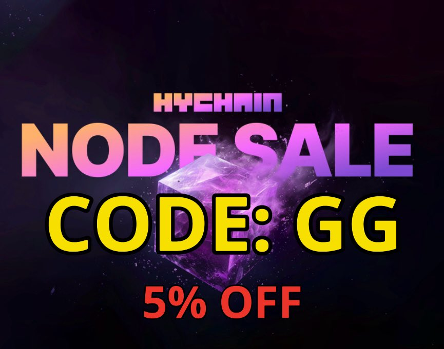 🎉Node Key Whitelist Sale Phase 4🎉
<a href="/HYCHAIN_GAMES/">HY Foundation</a> <a href="/HYTOPIAgg/">HYTOPIA</a> 
nodes.hychain.com