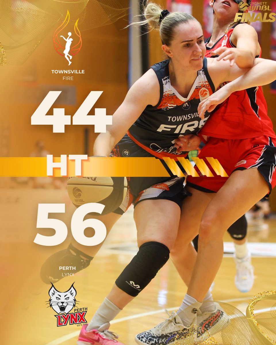 A big second half needed for the Fire, Lynx in front 56 - 44🔥😤 Stat Leaders 🏀 Woods 14pnts, 3reb Ruef 5reb, 2ast, 2stl Reid 7pnts, 3ast, 1stl 📺 Watch live on ESPN via Kayo #BePartOfIt #FireupTownsville #PaintTheTownOrange