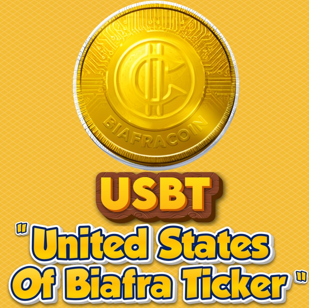 NEWS UPDATE:
USBT is the official name of the Biafra Coin. Ejemma to the world! 
💕
Telegram: t.me/TheUnitedState…