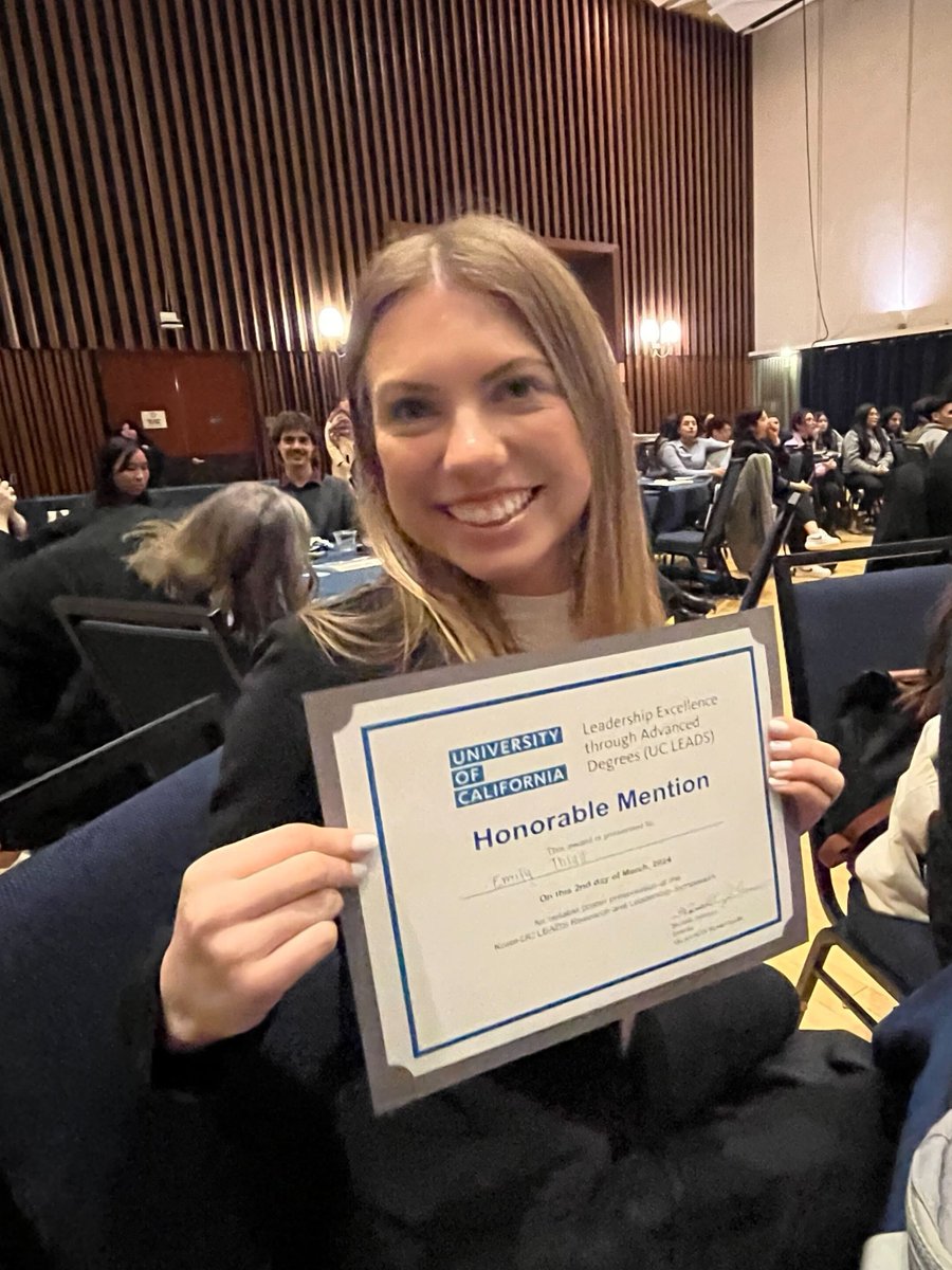 Congratulations to Emily Thrall of the LaSalle lab for award winning research at the 2024 UC LEADS Conference !@jennifer_thrall @ucleads @LaSalleLabUCD @UCDavisGrad