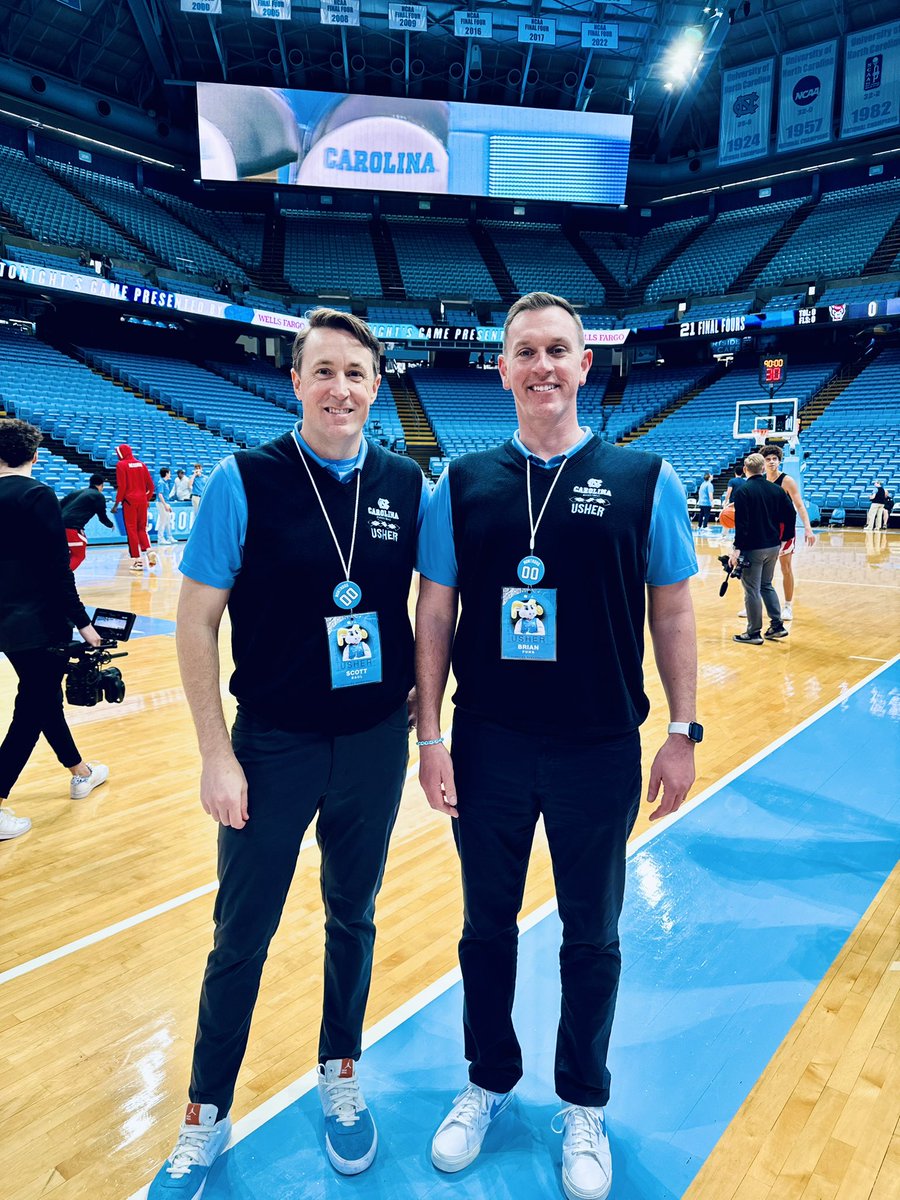 Nearing the end of another fun season as a UNC usher with one of my great friends. Sure…it’s not #mubb and it angers the heck out of my Duke loving son, but it fuels my passion for basketball and engaging people. Bring on March Madness 🏀🏀🏀 #UNC