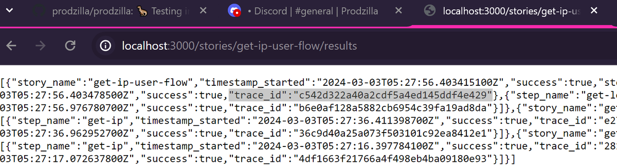 codingupastorm's tweet image. Prodzilla is otel integrated ✅

Requests made as part of synthetic checks all have a trace_id so you can debug on your system if needed