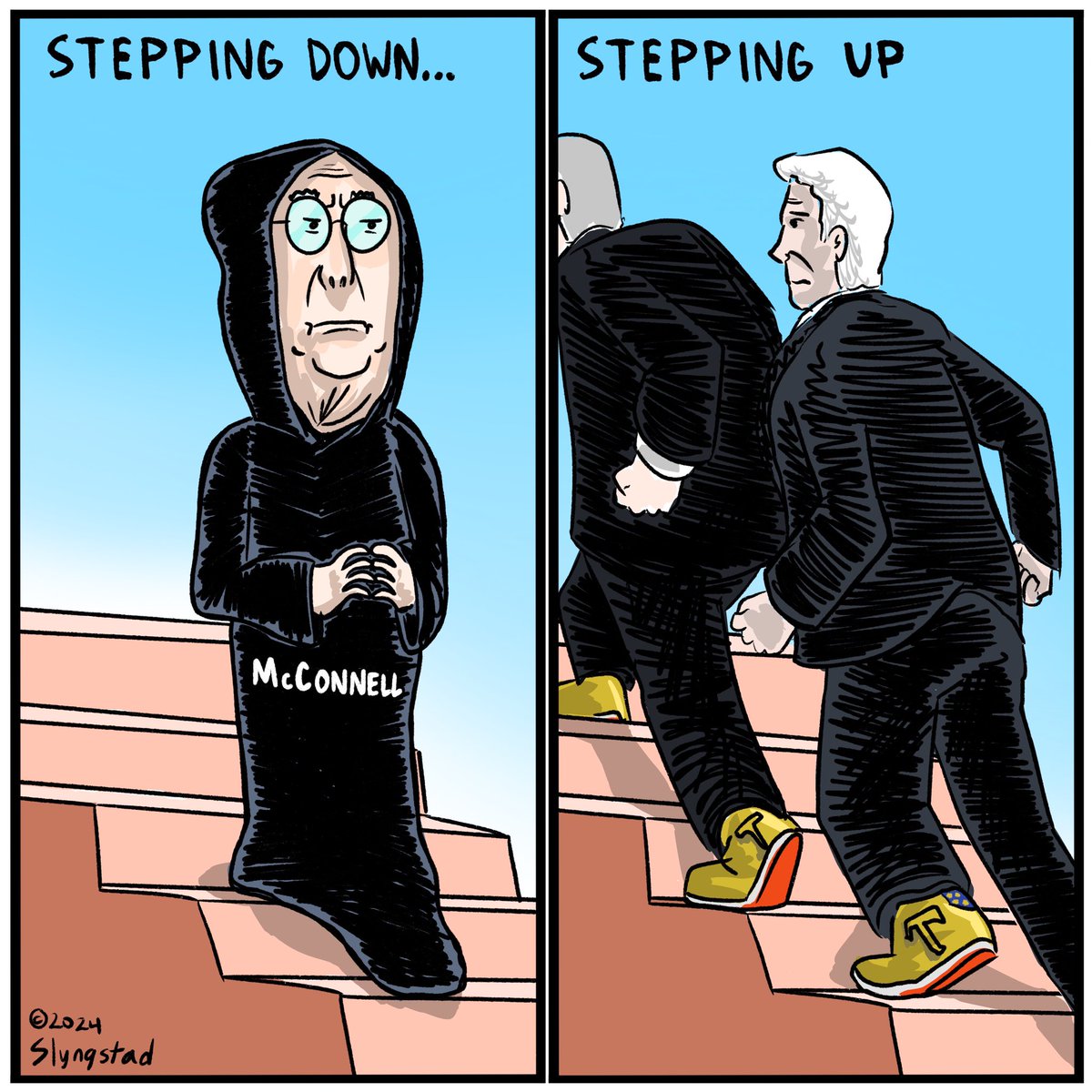Mitch McConnell paved the way for MAGA extremism. #MitchMcConnell #Senate #RepublicanParty #MAGAextremists #TrumpShoes