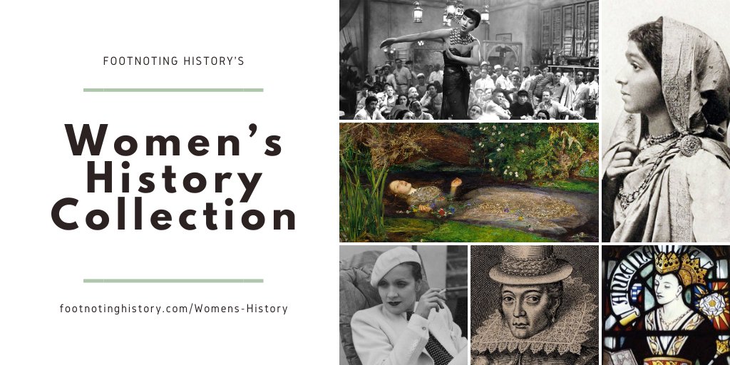 It's Women's History Month! It just so happens that we have a gigantic Women's History Collection filled with episodes on amazing women like Anna May Wong, Elizabeth Siddal, Pocahontas, Anne Neville, Sarojini Naidu, and Marlene Dietrich. Check it out: footnotinghistory.com/womens-history…