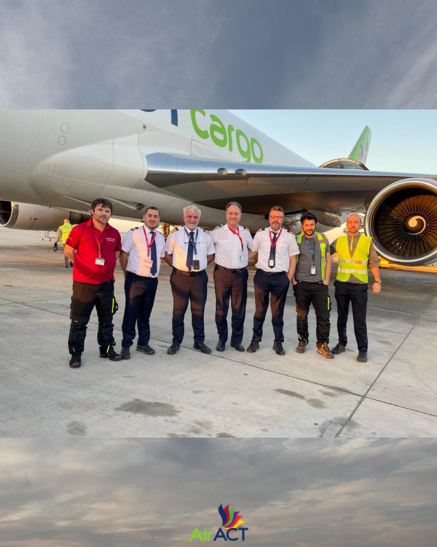 The crew of our TC-ACM aircraft is in Doha safe and sound. . TC-ACM uçağımızın mürettebatı güvenle ve keyifle Doha'da. . #airactairlines #actairlines #airactb747