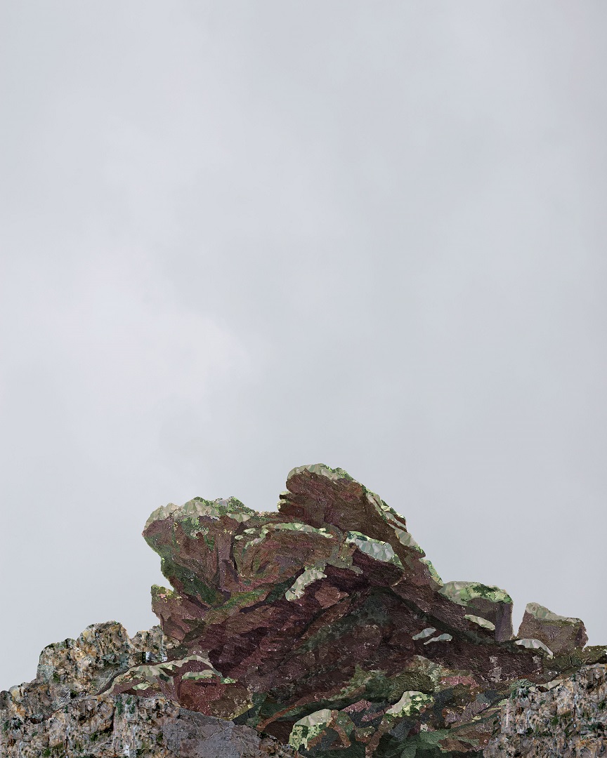 KunsthalleHH's tweet photo. Diese Felsformation kommt euch bekannt vor? Das ist kein Zufall. Es handelt sich um jene, auf der #CasparDavidFriedrich seinen Wanderer platziert hat. Auf den ersten Blick wirkt der Felsen natürlich. Doch die Künstlerin #AlexGrein hat ihn aus Sattelitenbildern zusammengesetzt. https://t.co/dK8AV8fQOL