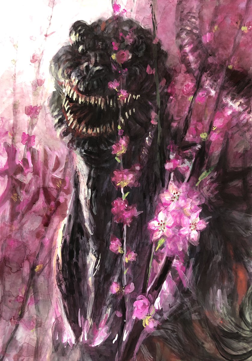 sharp teeth flower teeth no humans monster solo open mouth  illustration images