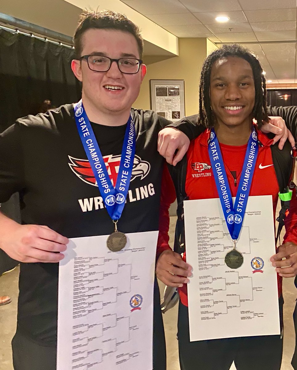 Two <a href="/rshaver11/">Randy Shaver</a> All-Metro teammates, <a href="/WillRyanSather/">Will Sather</a> &amp; @2024_TeraeDunn at the top of the podium at the <a href="/MSHSL/">Minnesota State High School League</a> State Wrestling tourney‼️

#eaglenation 

<a href="/MNFootballHub/">MN Football Hub</a> <a href="/PrepRedzoneMN/">Prep Redzone Minnesota</a> <a href="/mnguillotine/">The Guillotine</a> <a href="/MNwrestle/">MNwrestle</a> <a href="/EPLocalNews/">Eden Prairie Local News (EPLN)</a> <a href="/EPActivities/">Eden Prairie Eagles</a>