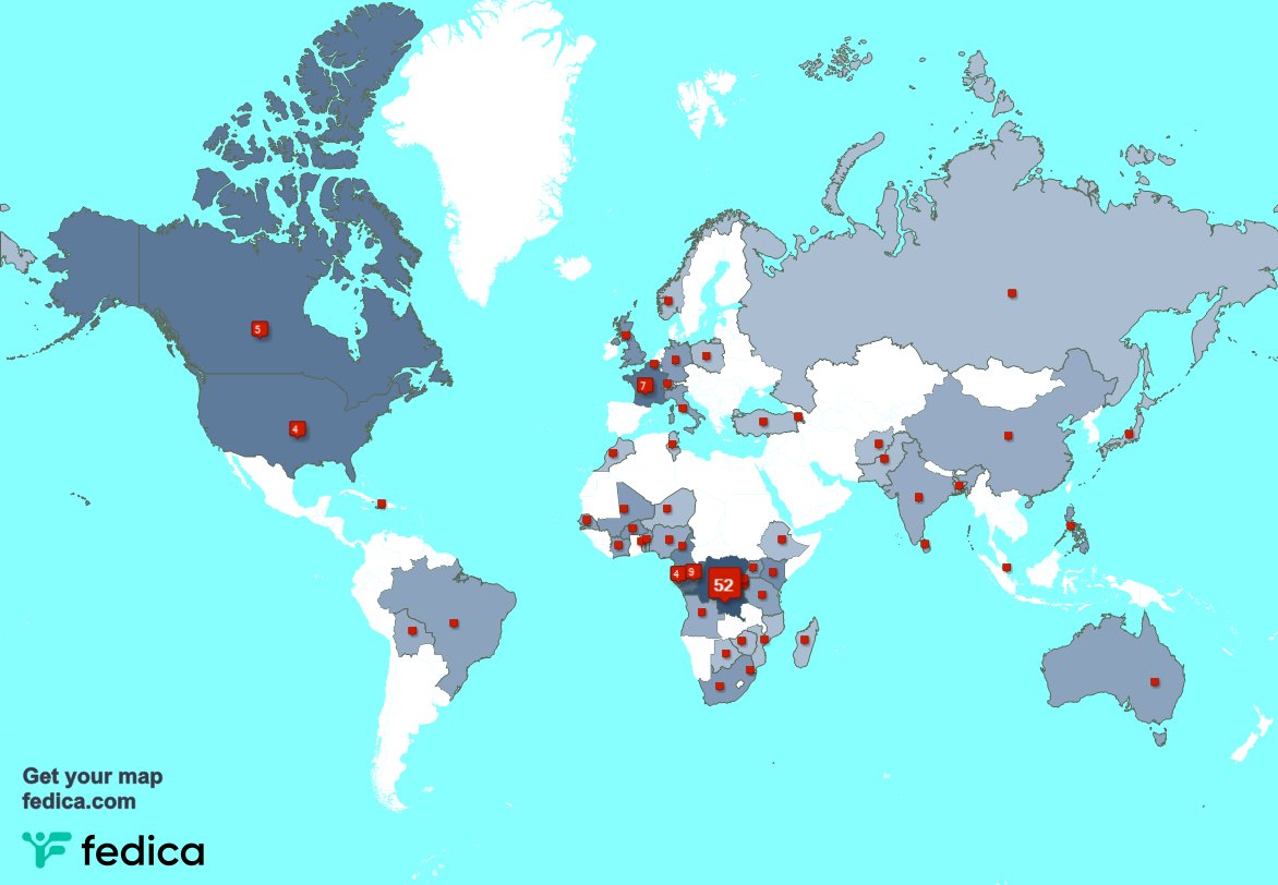 J'ai 3 nouveaux abonnés, de Afghanistan 🇦🇫 la semaine dernière. Voir fedica.com/!Hpeloma