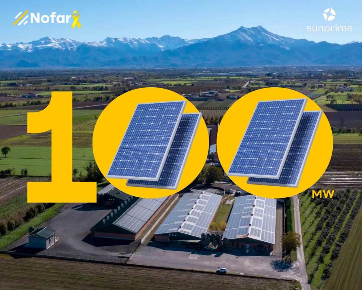 Sunprime, our Italian growth platform, has reached the beautiful #milestone of 100MW of connected and operational projects and mechanically completed 130MW  to date, all of which are with attractive GSE  CfD tariffs. Sunprime is a market leader in the Italian C&amp;I #solar market.
