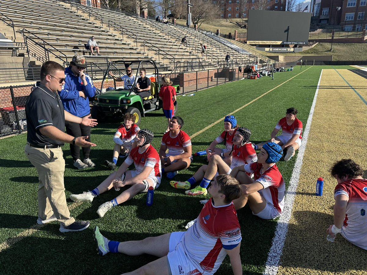 2023 Alum <a href="/carterbreneman/">Carter Breneman</a> taking to the boys today at 1/2 time during the <a href="/LURugby/">Lindenwood Rugby</a> High School Invitational.  High School Boys 1st side earned a gritty come from behind 17-11 win over Bishop Moeller of Cincinnati, OH.
