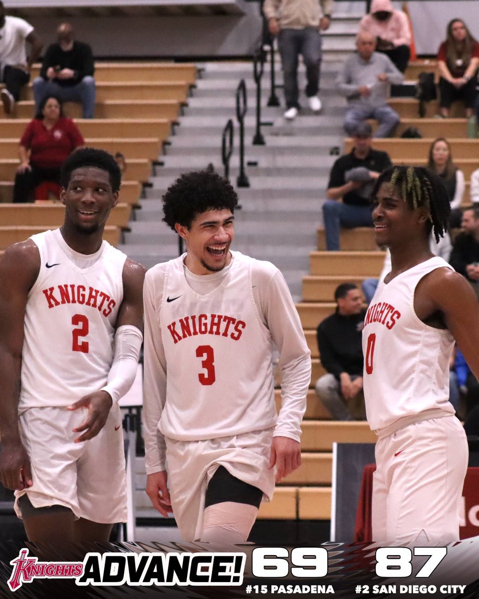 Headed to the SWEET SIXTEEN for the 4th straight season!! 
#2 Knights will host #10 Allan Hancock next Saturday at 7pm