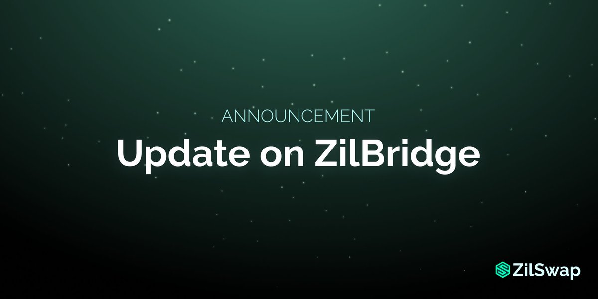 🚨Update on ZilBridge

The team has recently successfully resynced the forked Zilliqa block on PolyNetwork but encountered an additional issue. The various teams have been engaged to resolve this as soon as we can.

Thank you for your patience in this matter.