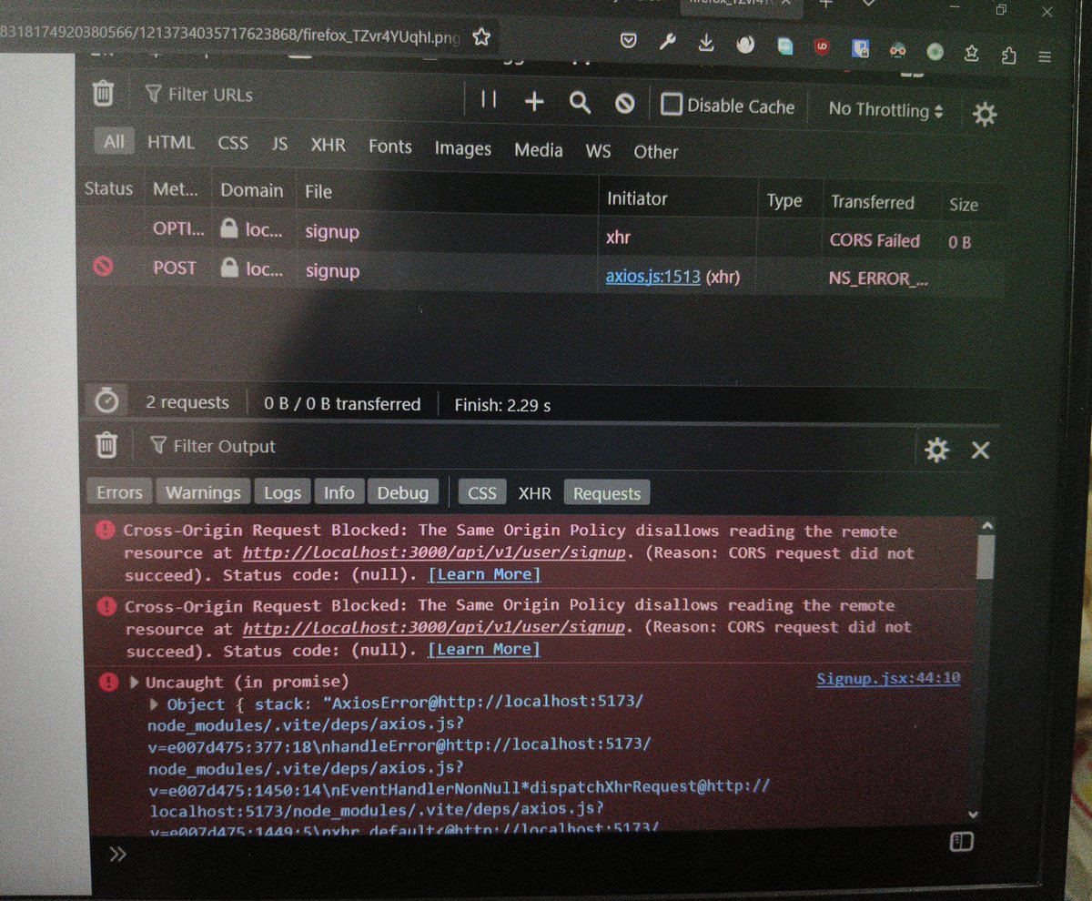 knileshh's tweet image. Today's lesson: CORS errors aren't just about missing middleware.
They can signal backend network issues like refused connections.
Found out the hard way when the service I was connecting to wasn't running.
#CORS #WebDevTips 🚀