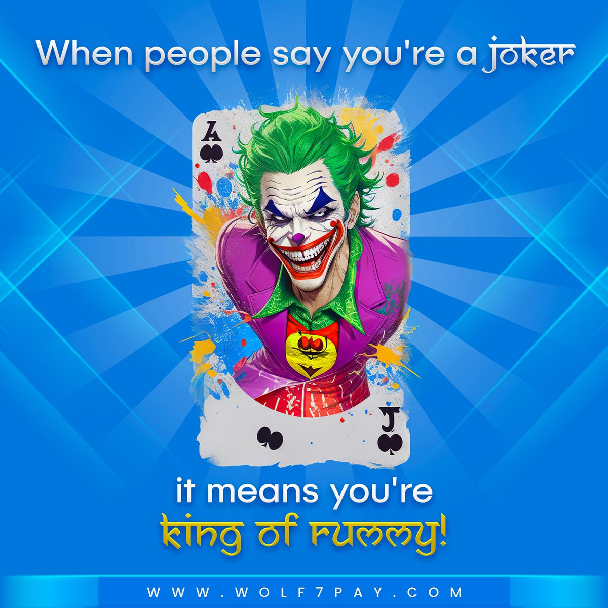Playing Rummy with the Joker card always brings a twist of excitement! 🃏😄

#wolf7pay #Joker #Rummy #PlayRummy #CardGames