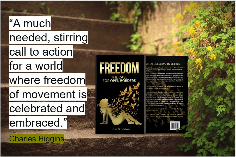 My new book, 'FREEDOM: The Case For Open Borders', has received its first Amazon review. Higgins says: 'This book is a powerful reminder that mobility is not just a privilege but a fundamental human right'. Check it out here: amazon.com/gp/customer-re…