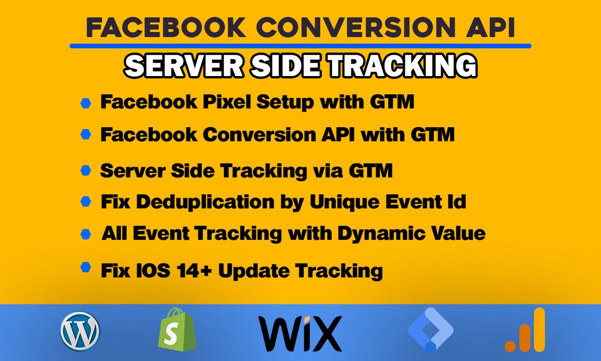 rubelhasanrokib's tweet photo. setup facebook pixel conversion API server side tracking google tag manager
#setupfacebookpixel
#conversiontracking
#ecommercetracking
#googletagmanager
#ios14update
Order Now: https://t.co/dzdInOuOYQ https://t.co/WLqWsdrlhU
