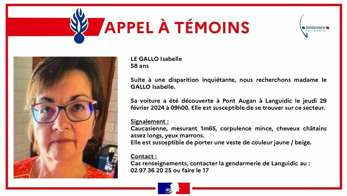 Appel à témoins : une femme de 58 ans recherchée dans le Morbihan
➡️ l.francebleu.fr/hGI4