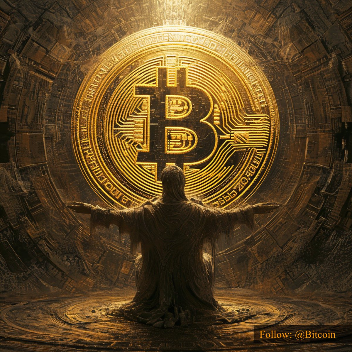 Bitcoin's tweet image. Embrace the rise of #Bitcoin.
