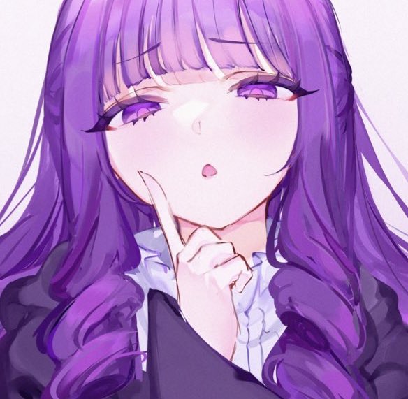 fern (sousou no frieren) 1girl solo purple hair purple eyes long hair bangs looking at viewer  illustration images