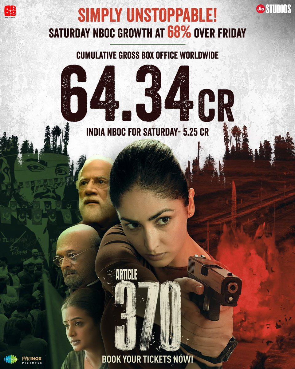 Witness this phenomenal tale of a remarkable change!

#Article370 in cinemas. Book your tickets now!
🔗 - bookmy.show/Article370

#PriyaMani @vaibbhavt @arungovil12 #KiranKarmarkar @TheRajArjun @Skand2021 @koulashwini2 #IrawatiMayadev #AshwaniKumar #DivyaSeth @sumitkaul10